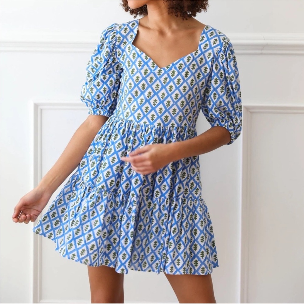 Mille Aneli Dress in Palm Trellis